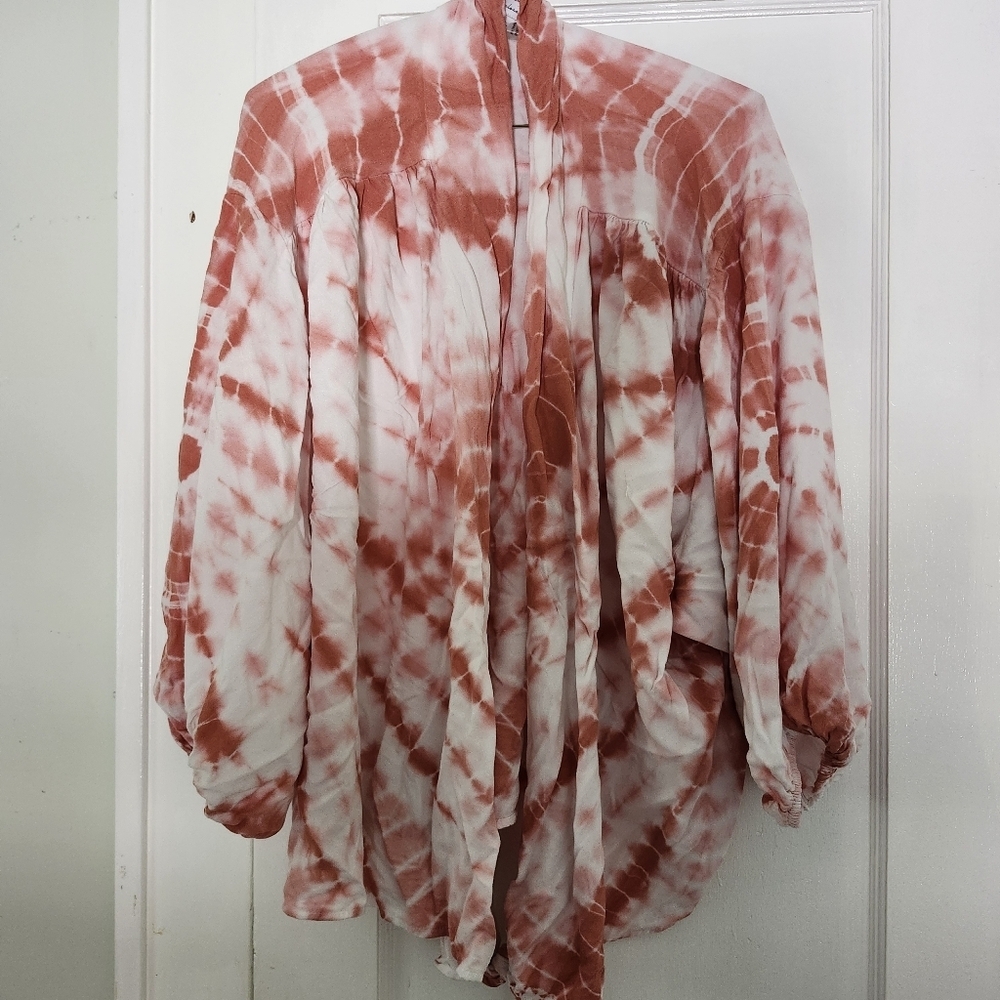 Young Fabulous & Broke Tie-Dye Milia Blouse/Kimono Size Large